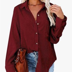 NWT Corduroy Button Down Shirt